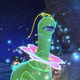 A screenshot of New Pokémon Snap depicting a Meganium being photographed.